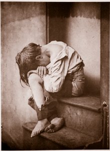 En utekväll, hemlös, ca 1857 (fotogravyr)